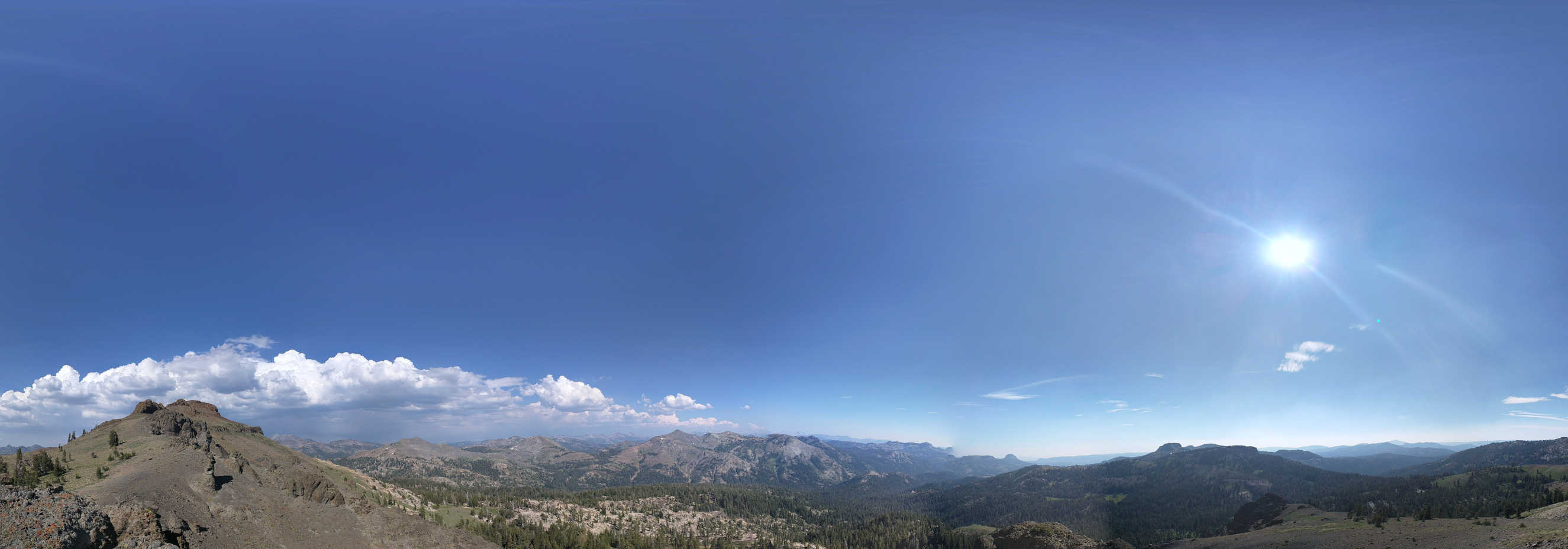 Panorama from Peepsite Peak CA